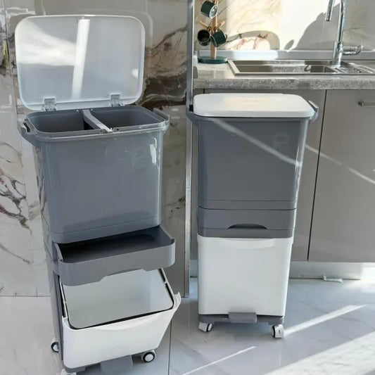 poubelle 3 etages elegant